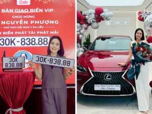 Không chỉ mua xe mới có lễ bàn giao xe, khách hàng mua biển VIP cũng có lễ trao biển