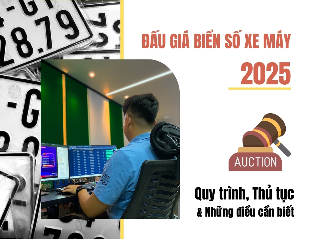 QUy trình & Thủ tục đấu giá biển số xe máy